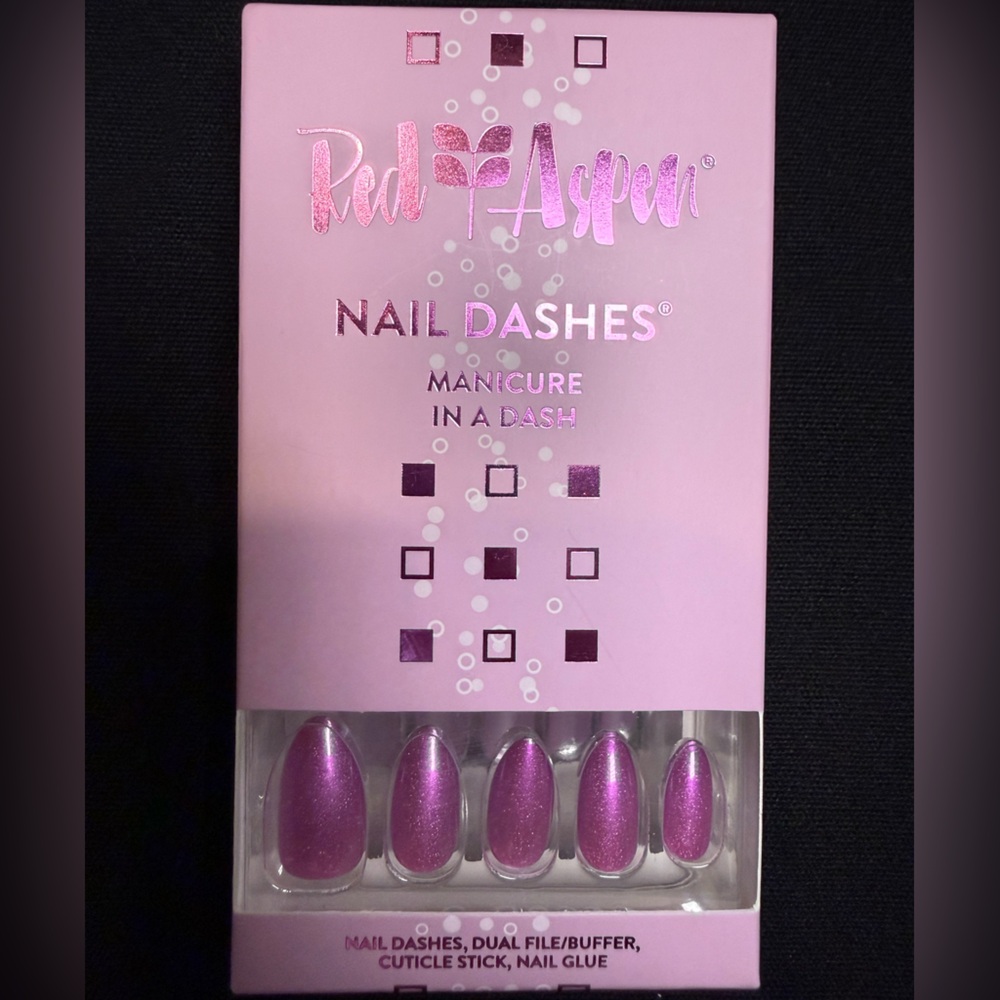 Red Aspen Nail Dashes - Electric Lilac Everlee -  Press-On Nails - Picture 2 of 3